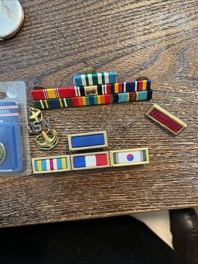 Vintage US Military Navy Marines ribbon bars medals